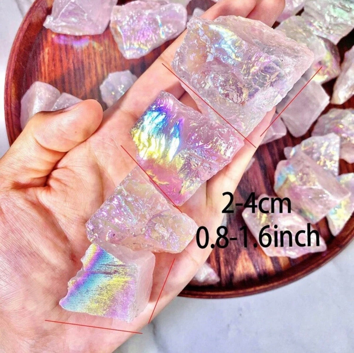 Aura Rose Quartz Crystal