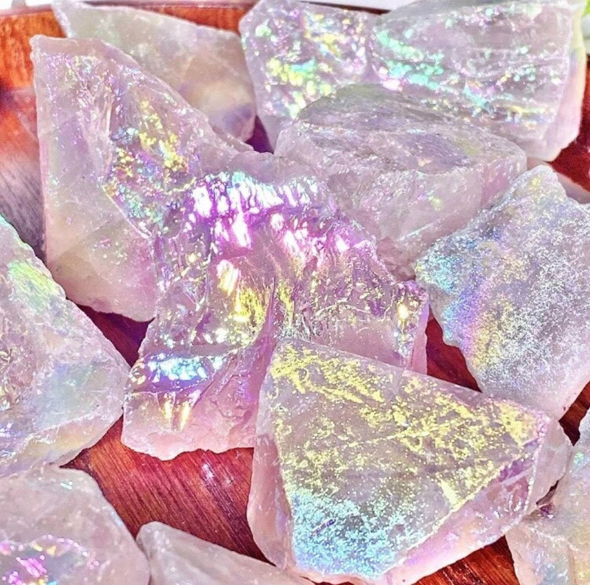 Aura Rose Quartz Crystal