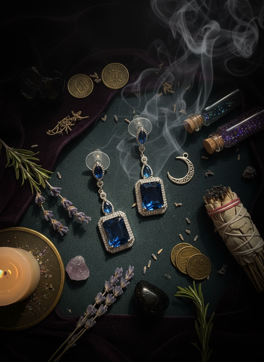 Sapphire Fire Earrings