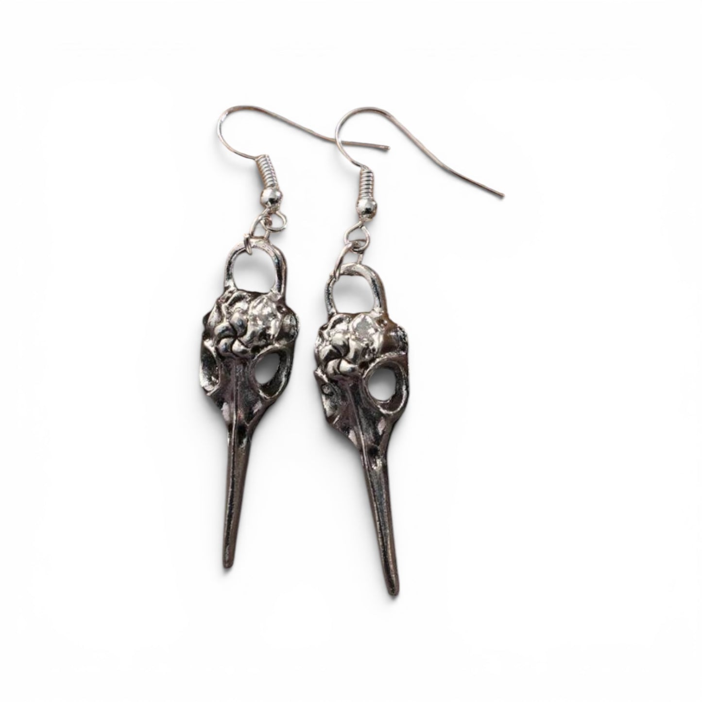 Ravens Relic Silver Earrings