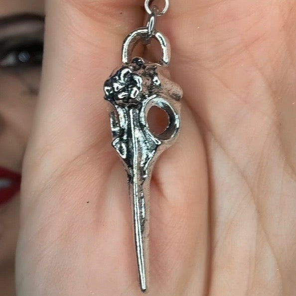 Ravens Relic Silver Earrings