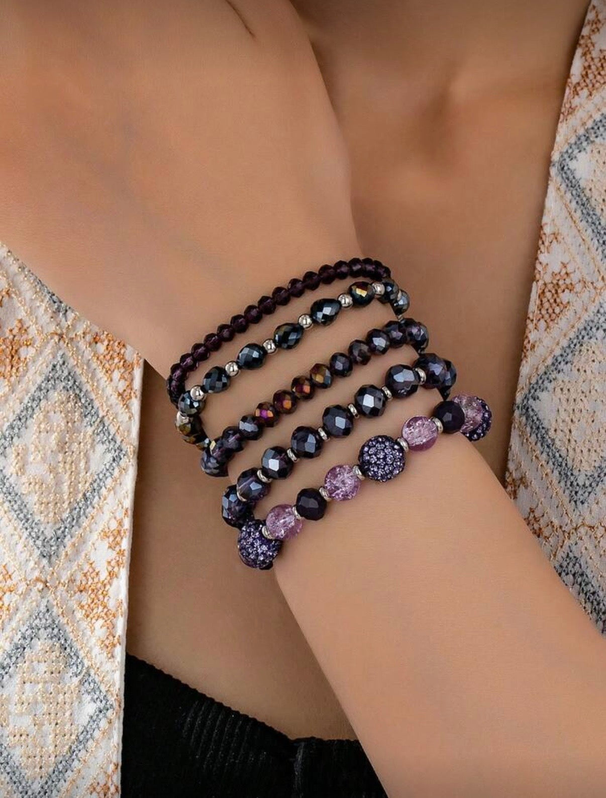 Charmed Purple Bracelet Stack