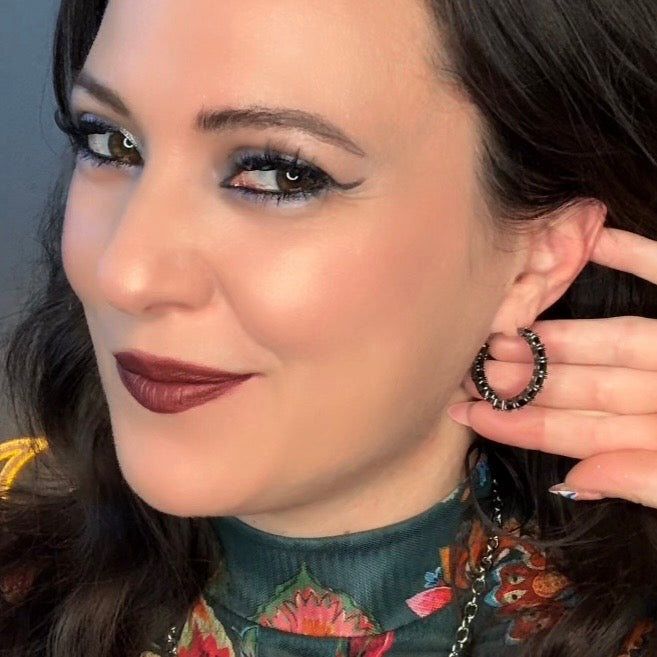 Black Dahlia Hoops