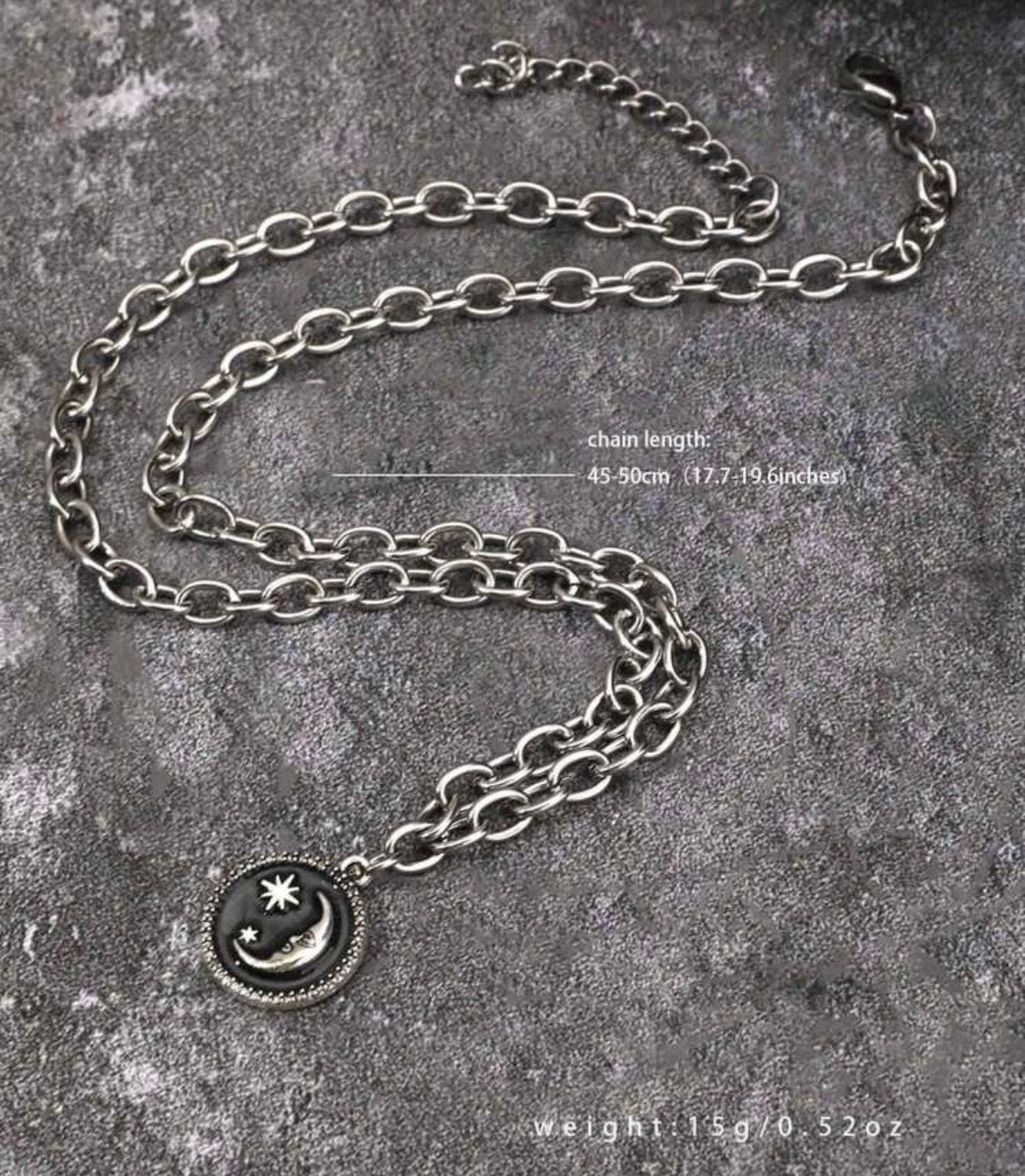 Moon In The Night Necklace Stainless Steel
