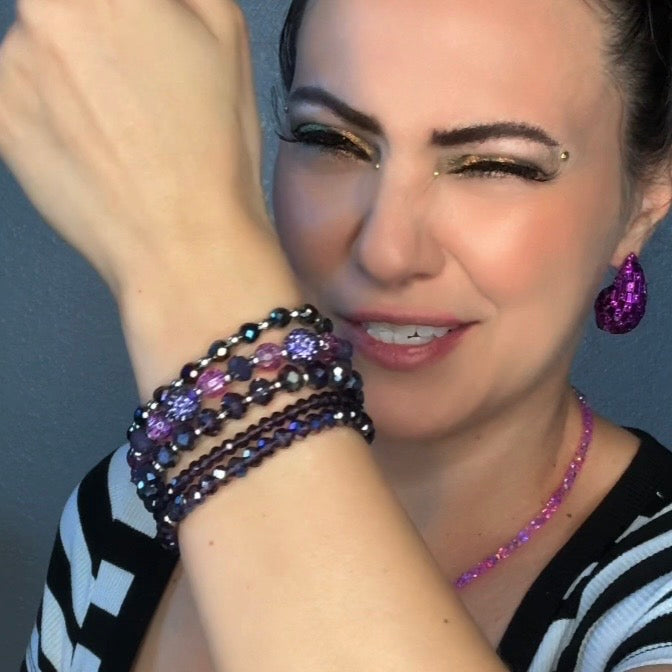 Charmed Purple Bracelet Stack