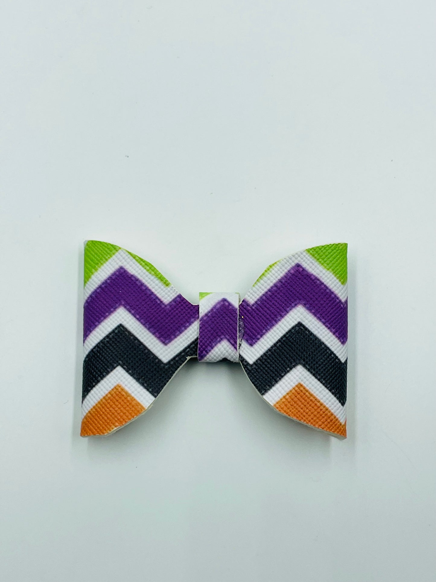 Halloween Chevron Print Bow Small
