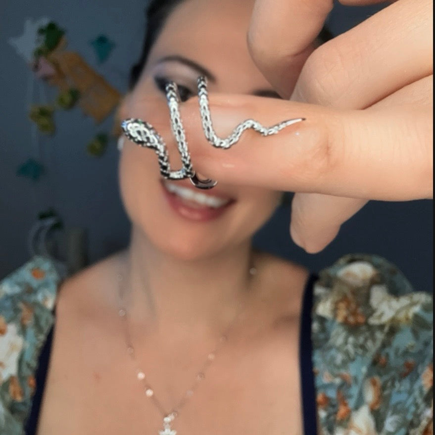 Rattle And Dazzle Snake Ear Cuff