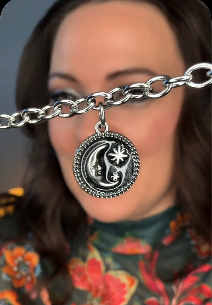 Moon In The Night Necklace Stainless Steel