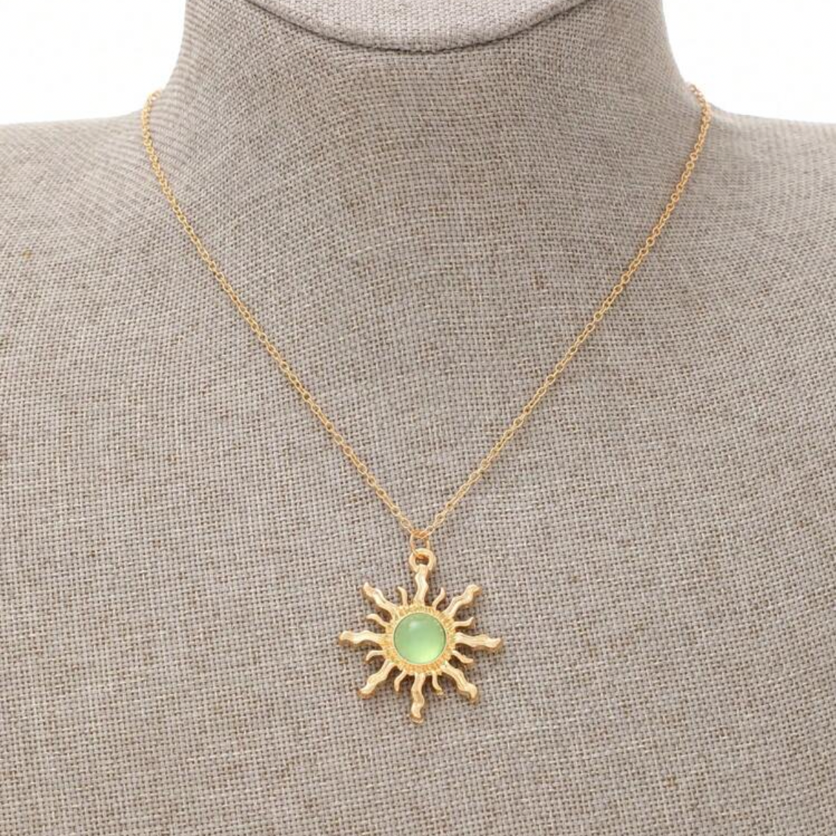 Verdant Sun Layered Necklace Set