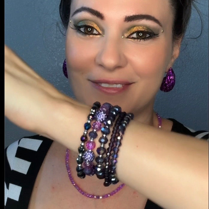 Charmed Purple Bracelet Stack