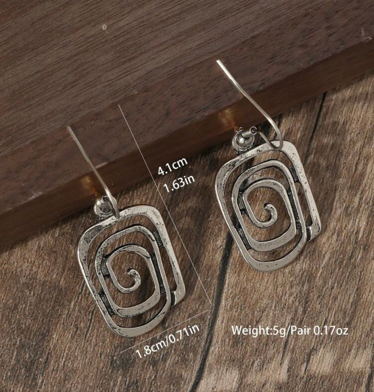Hypnotizing Illusions Spiral Earrings -Silver or Gold
