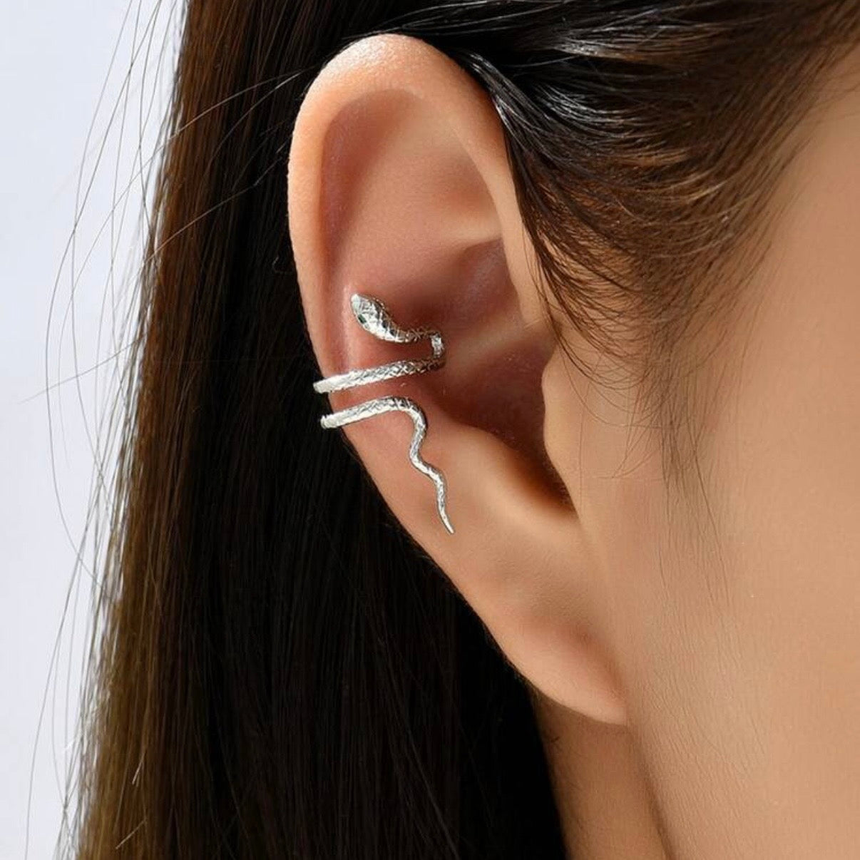 Rattle And Dazzle Snake Ear Cuff