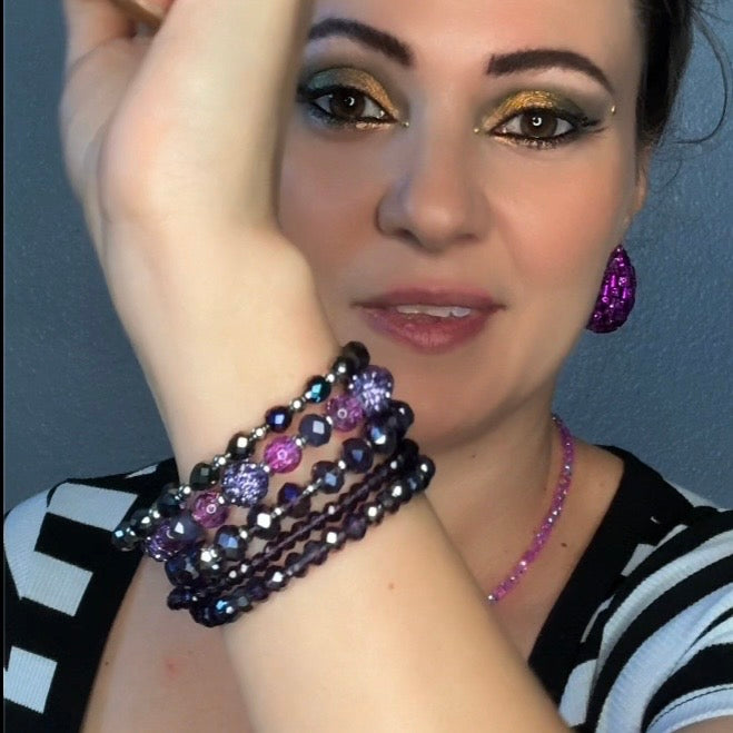 Charmed Purple Bracelet Stack