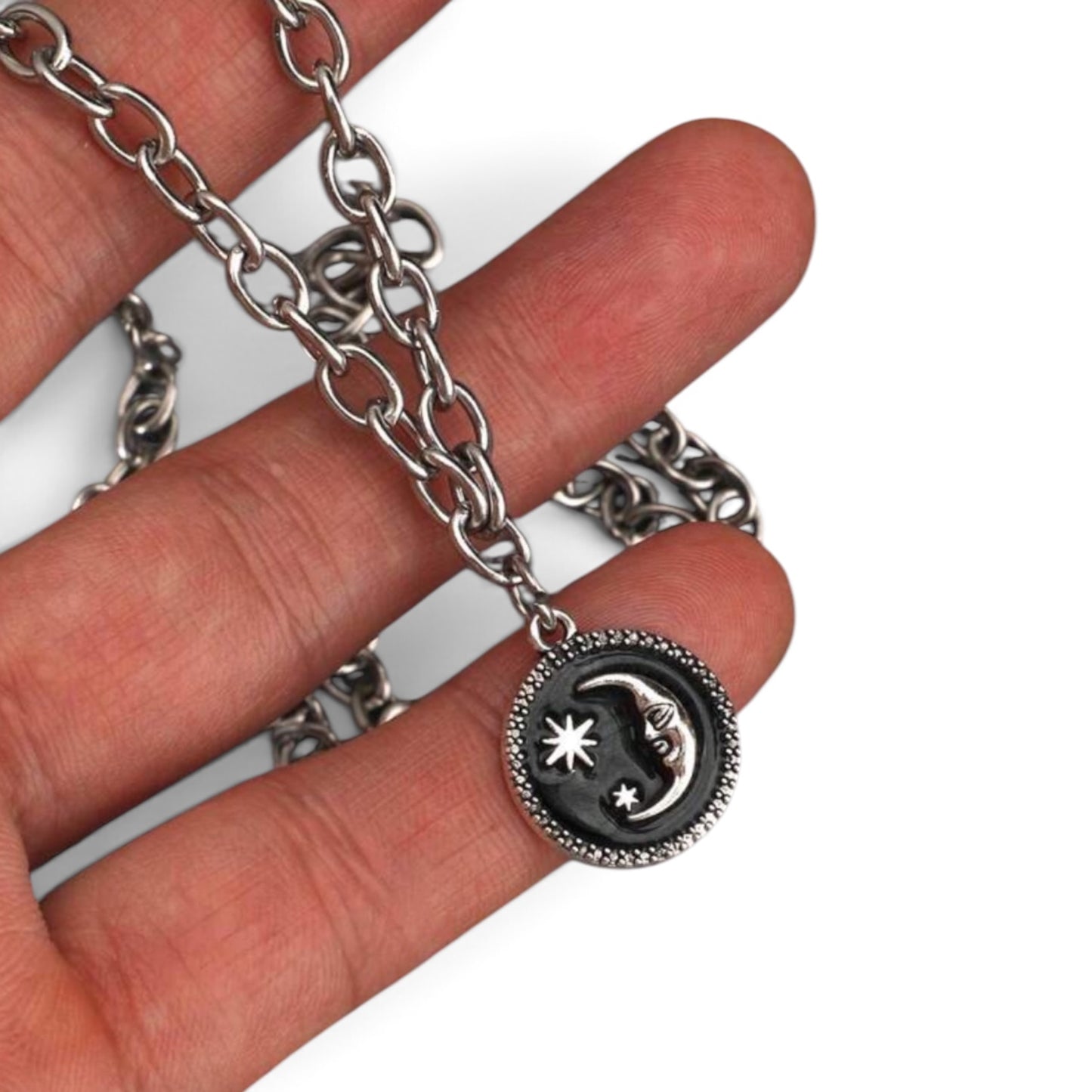 Moon In The Night Necklace Stainless Steel