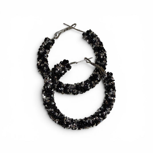 Lost In Space Black Sugar Hoop Earrings