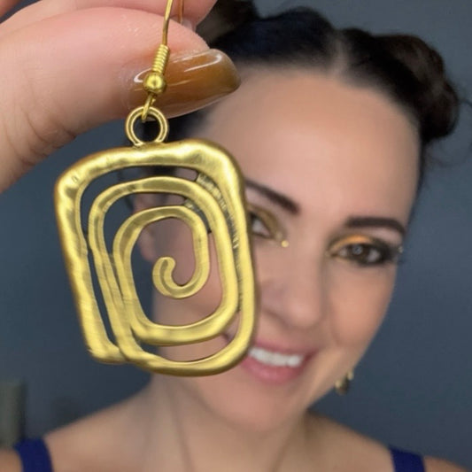 Hypnotizing Illusions Spiral Earrings -Silver or Gold