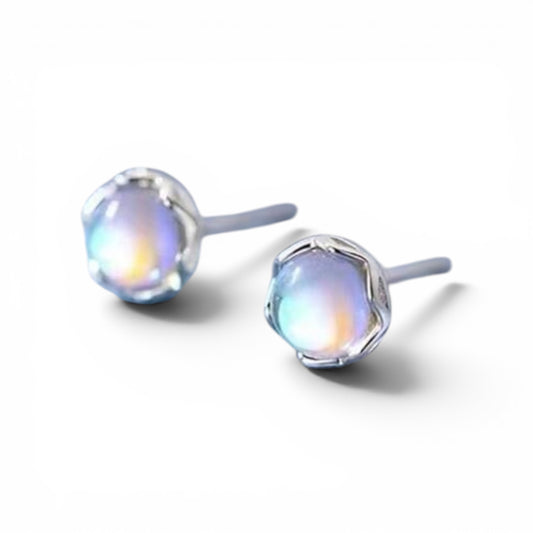 Over The moon -Sterling Silver Stud Earrings