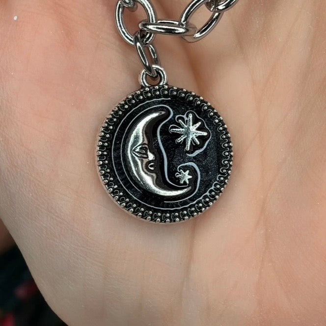 Moon In The Night Necklace Stainless Steel