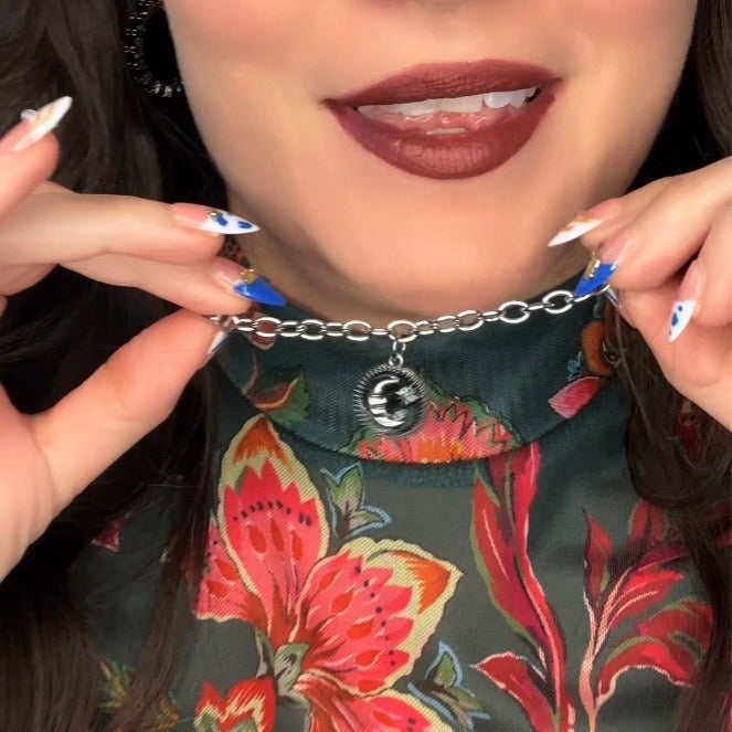 Moon In The Night Necklace Stainless Steel