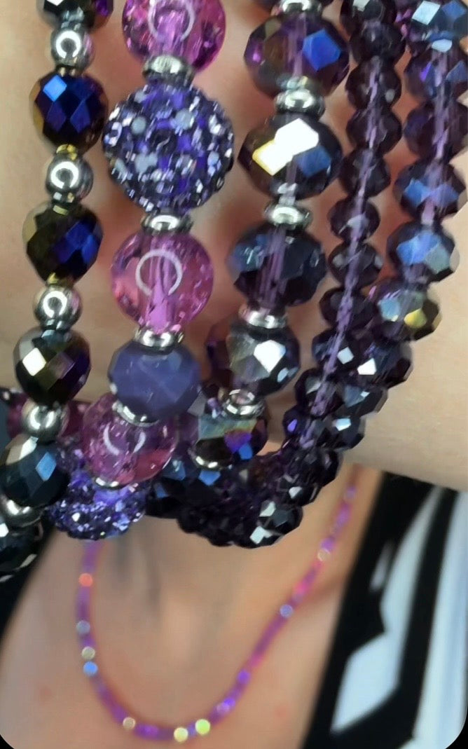 Charmed Purple Bracelet Stack