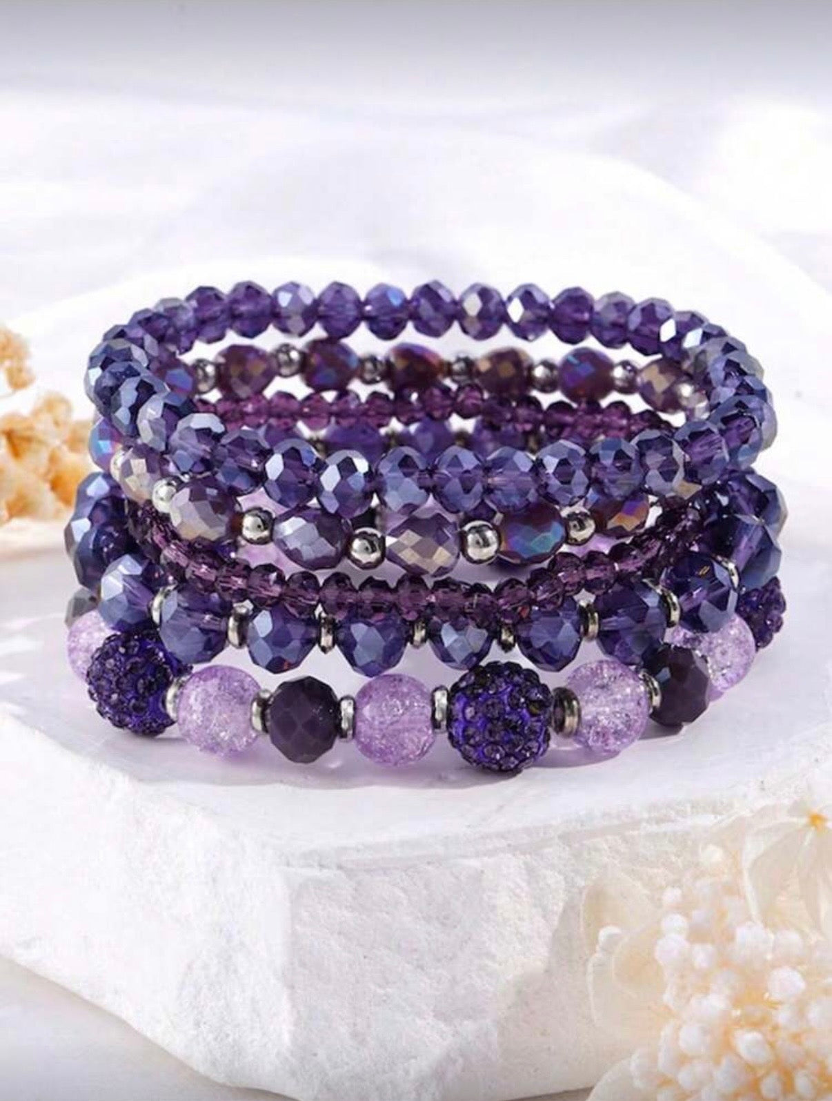 Charmed Purple Bracelet Stack