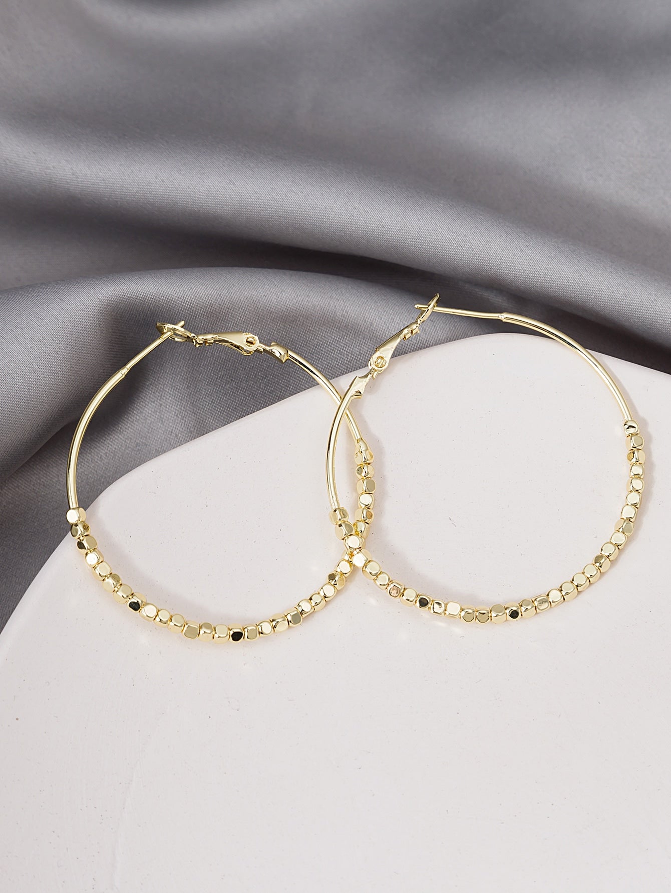 Gypsy Beaded Detail Hoop Earrings