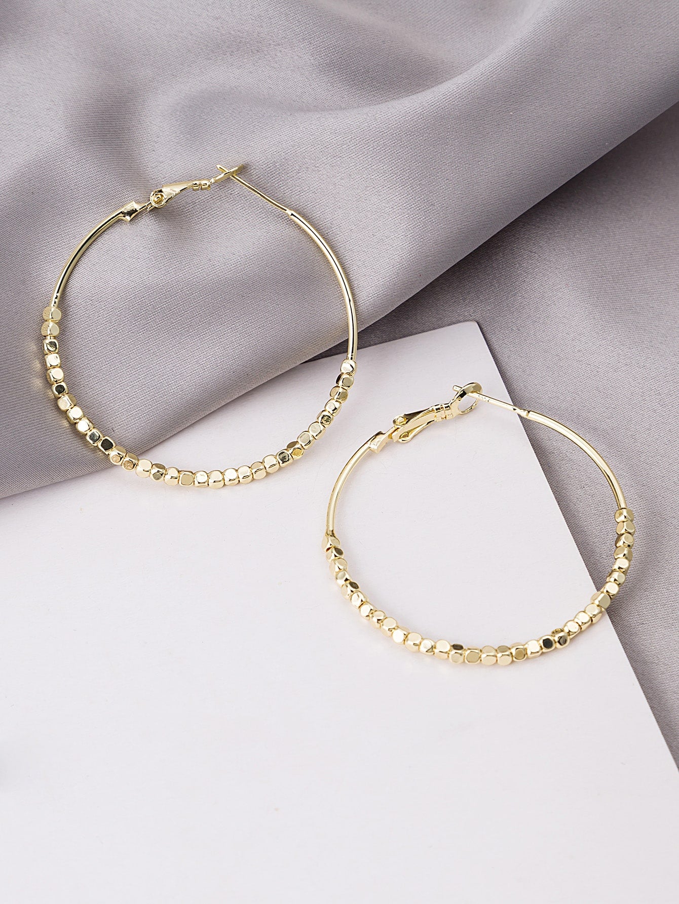 Gypsy Beaded Detail Hoop Earrings