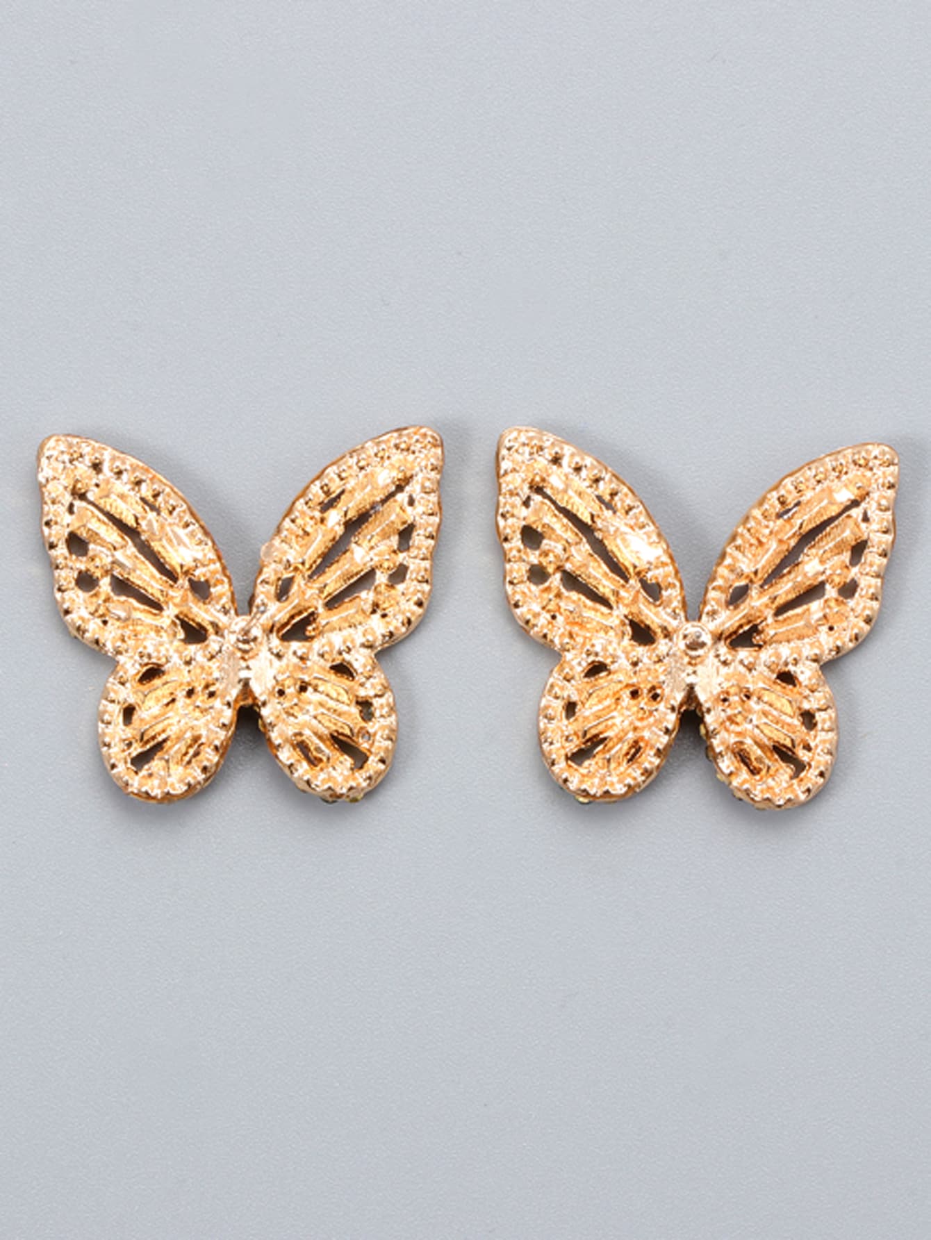 Magic Jewel Toned Rhinestone Butterfly Stud Earrings