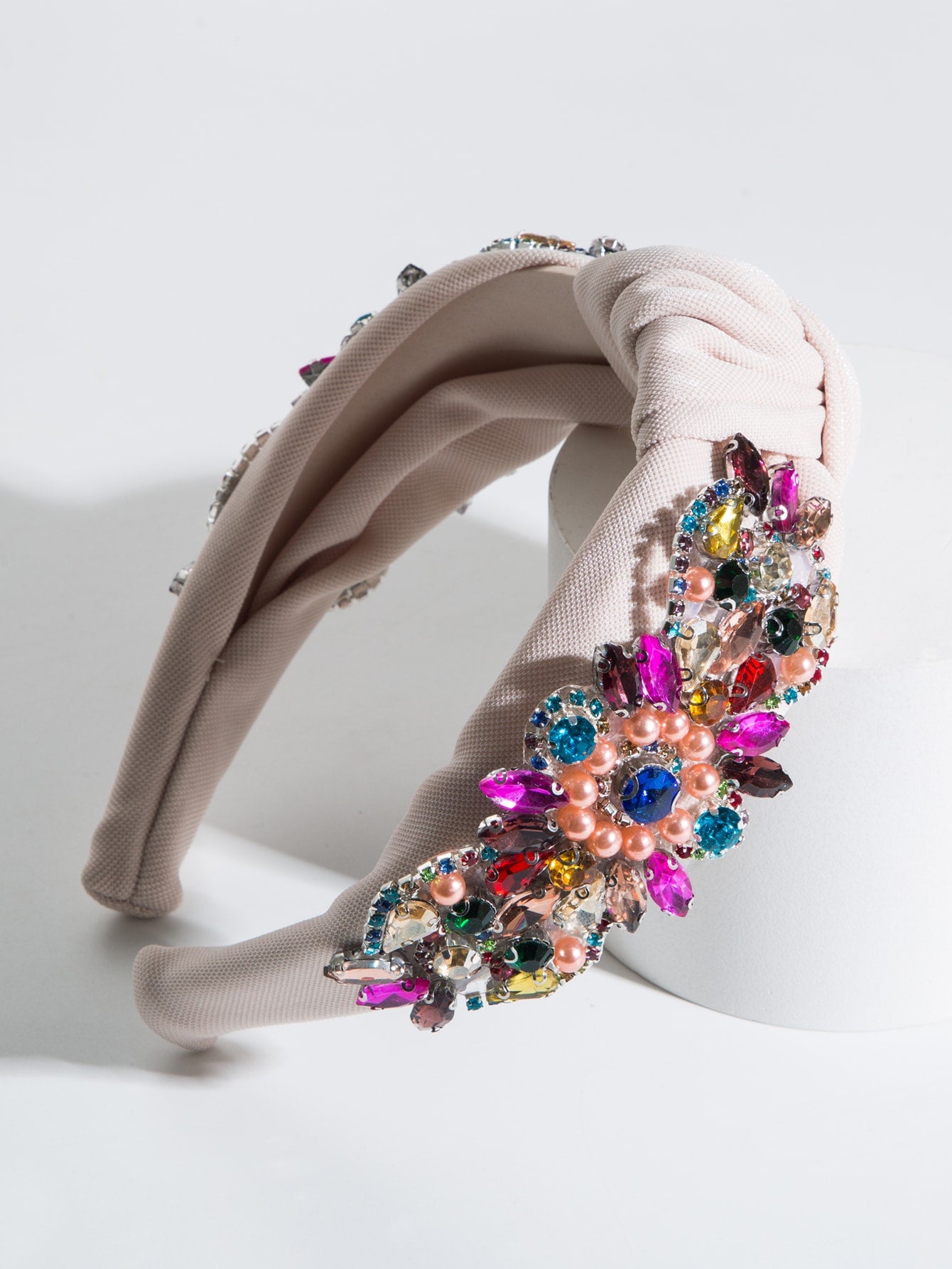 The Secret Garden Blue Floral Beaded Knot Headband 1 pc