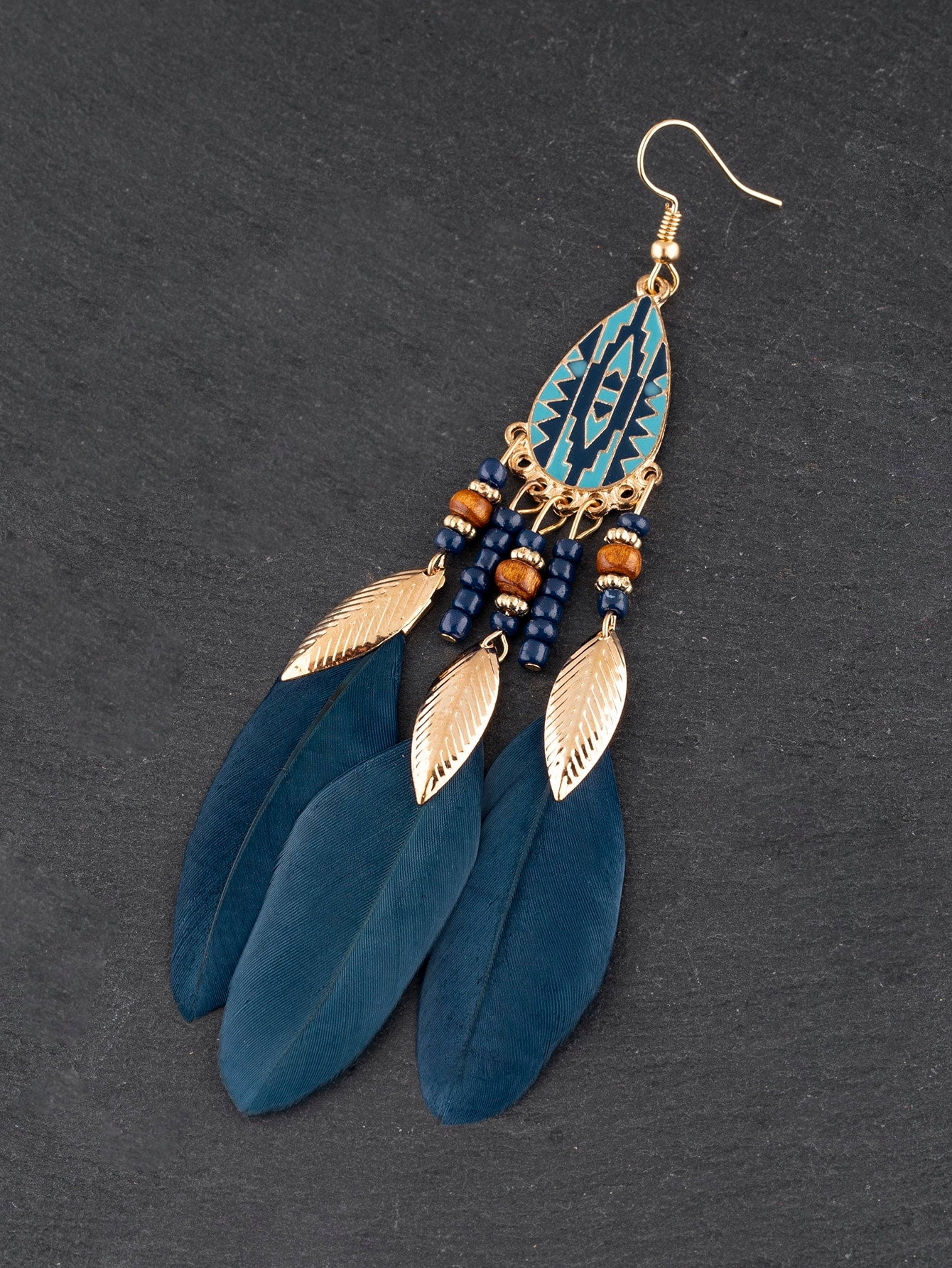 Pendientes colgantes de plumas vintage para mujer para decoración diaria
