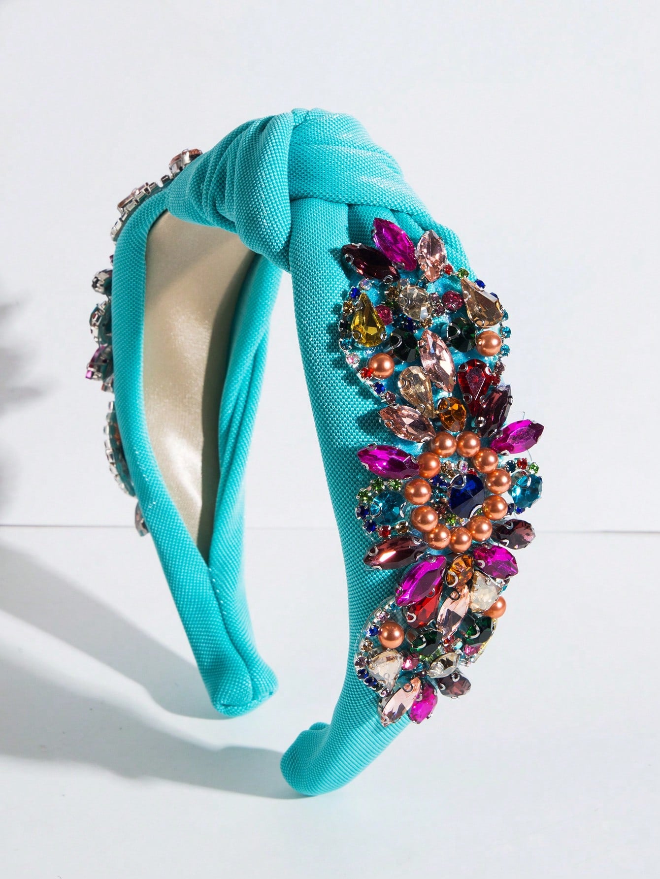 The Secret Garden Blue Floral Beaded Knot Headband 1 pc