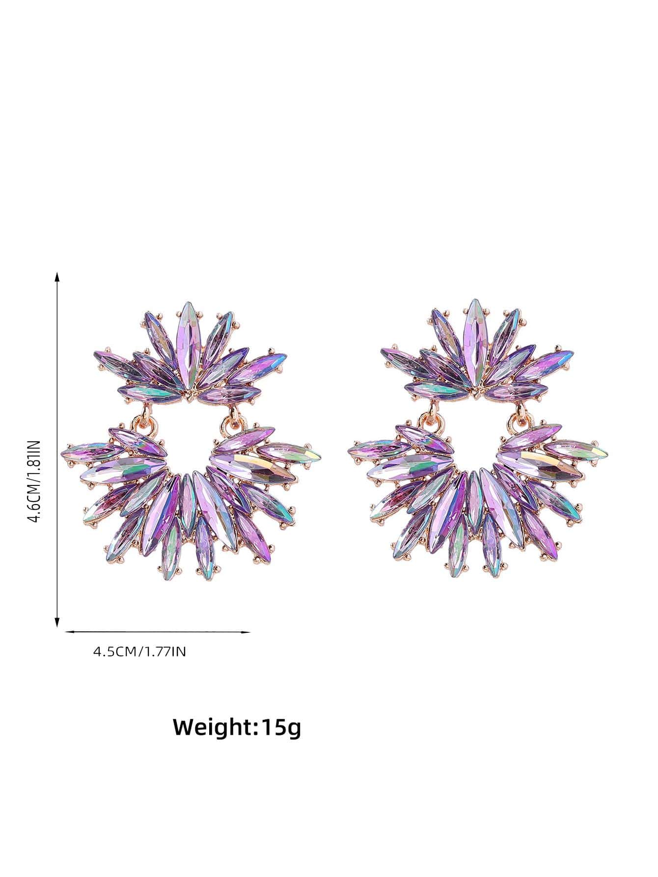 Feeling Powerful Multicolor Rhinestone Earrings