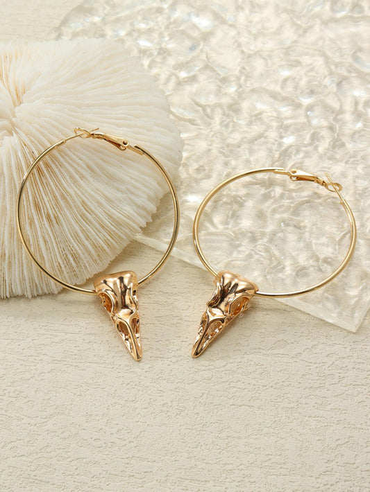 Gothic Style Bird Skull Earrings