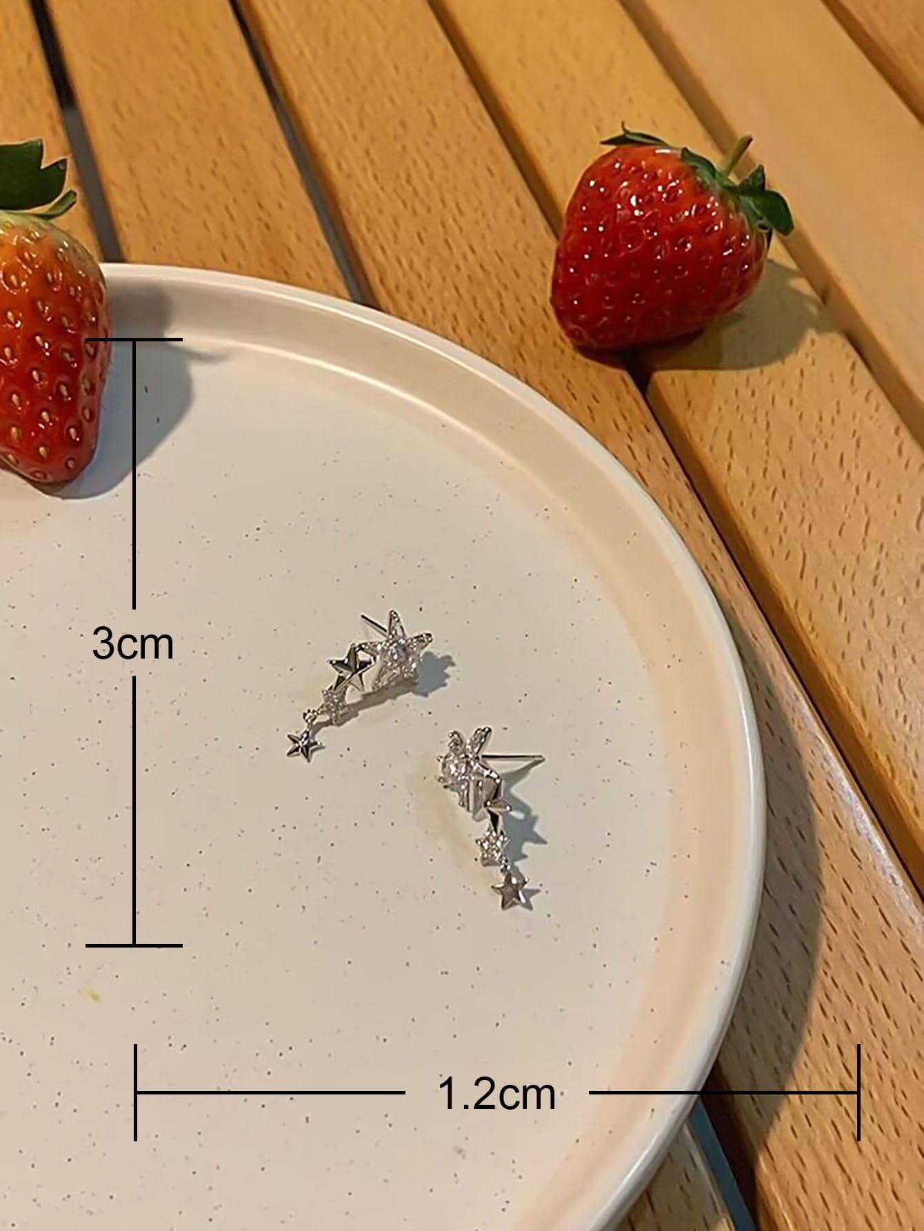 Pendientes con forma de estrella y diamantes de imitación