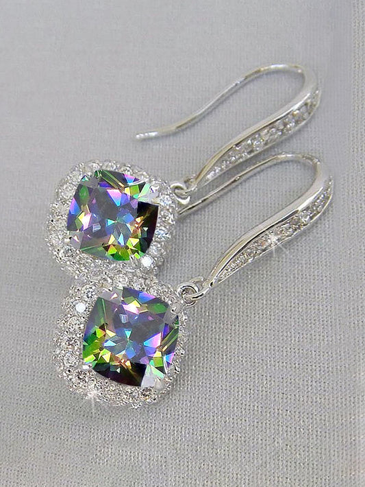 Vintage Mermaid Cubic Zirconia Drop Earrings