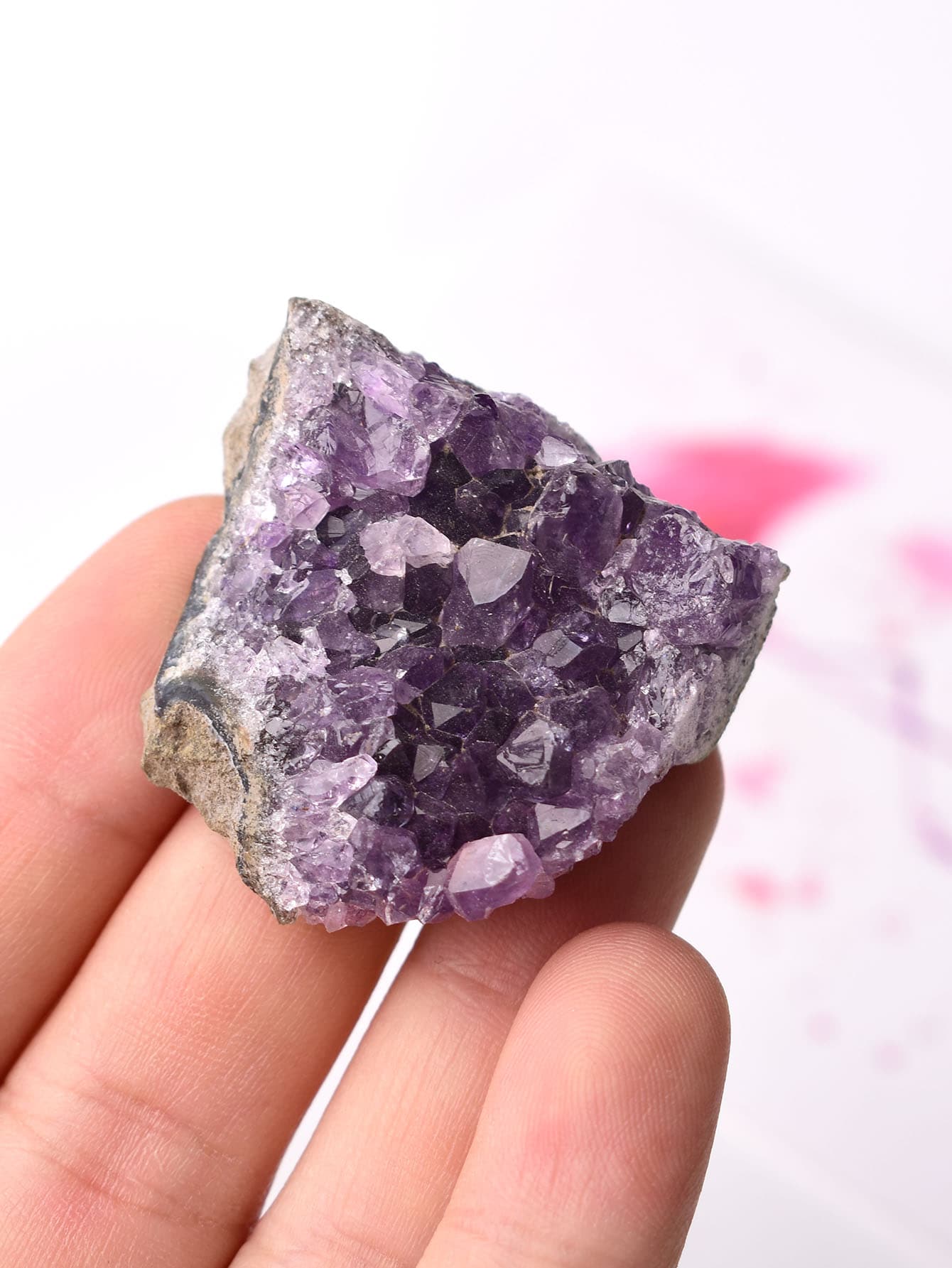 Natural Amethyst Crystal Cluster Quartz Raw Crystals Healing Stone - 1pc