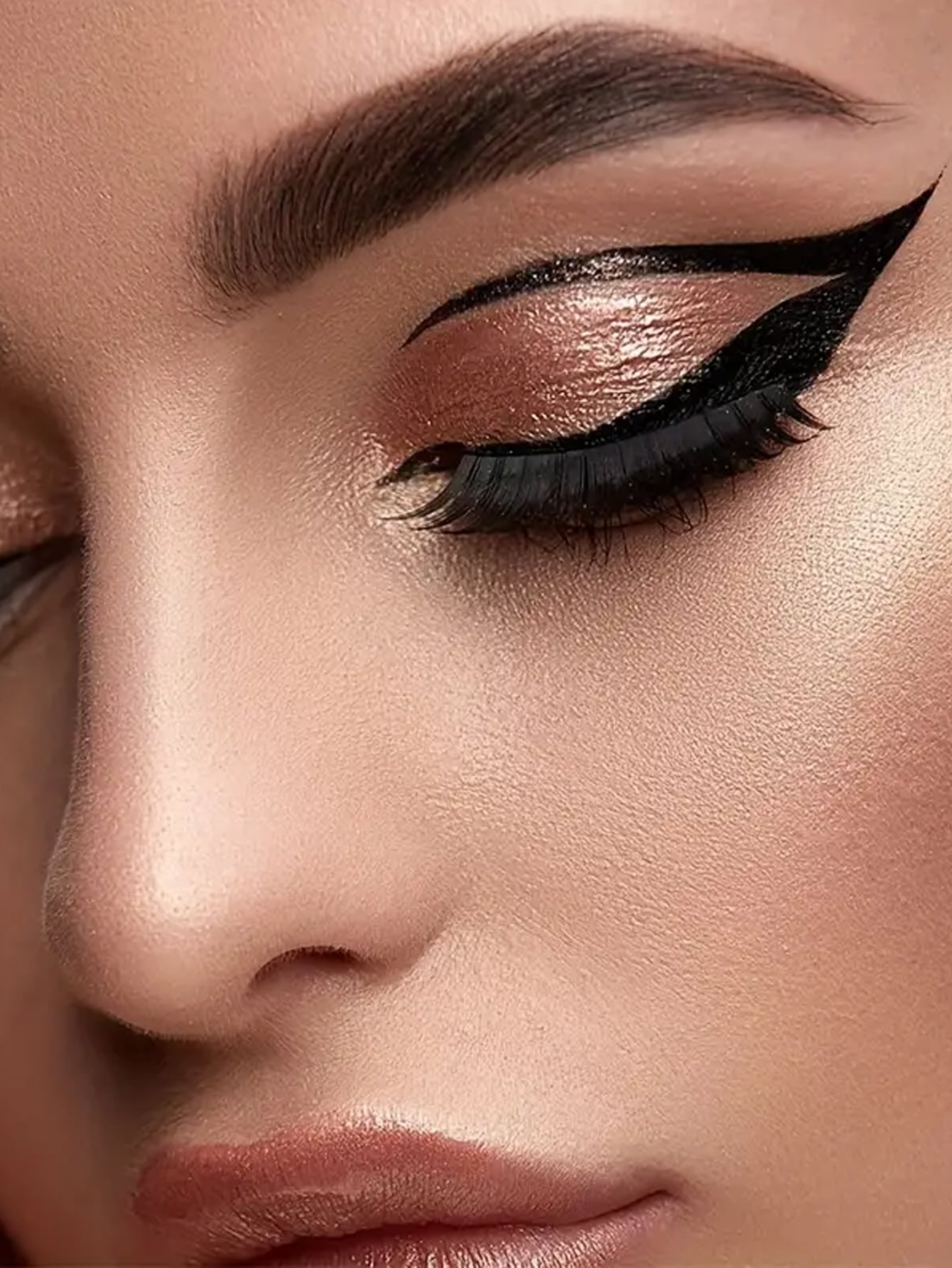 Black Cat Dual ended Eyeliner Pencil Template Set For Quick Easy Eye Makeup 2pc