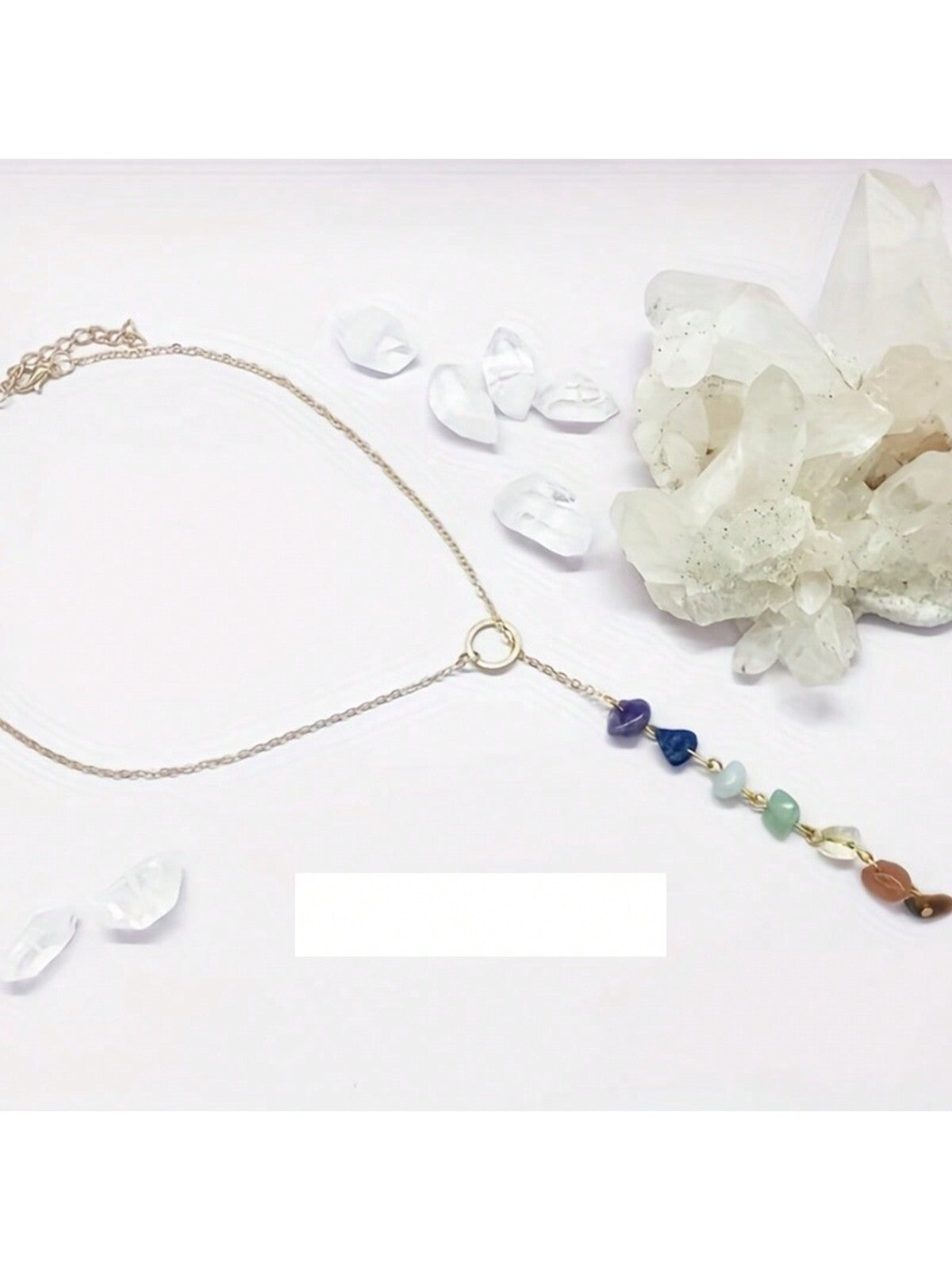 Seven Chakra Healing Crystal Stone Necklace