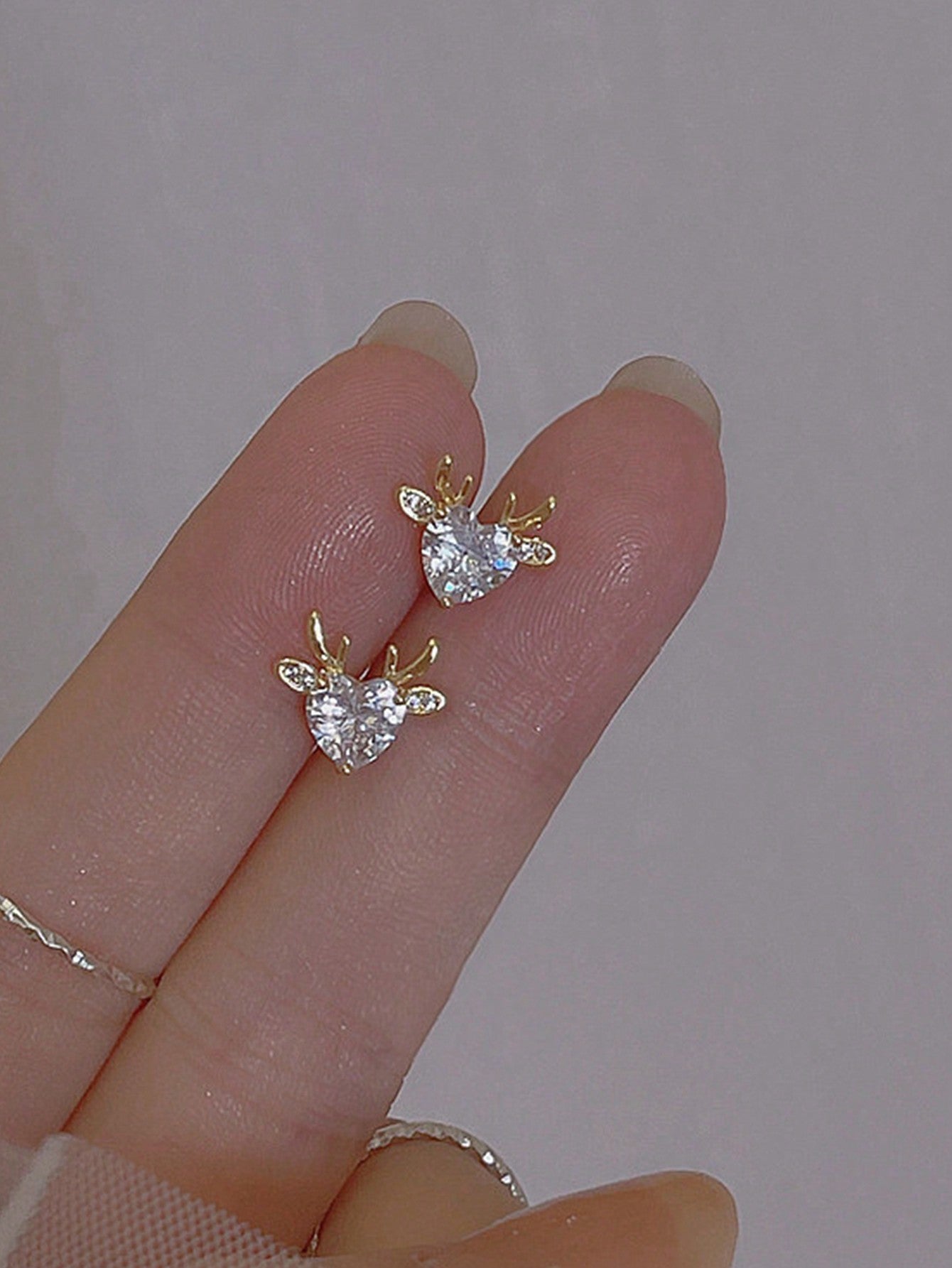 Dainty Deer Stud Earrings
