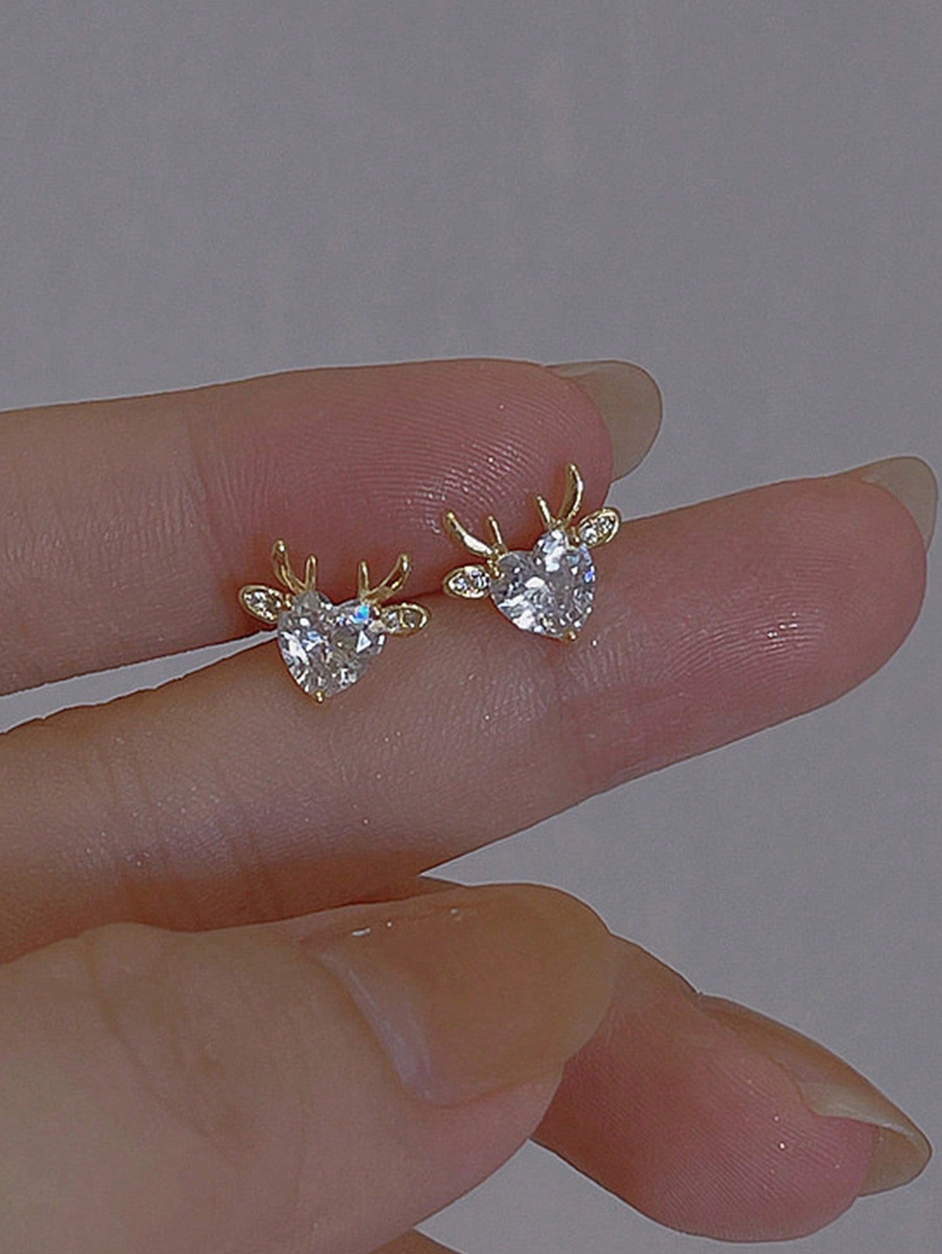 Dainty Deer Stud Earrings