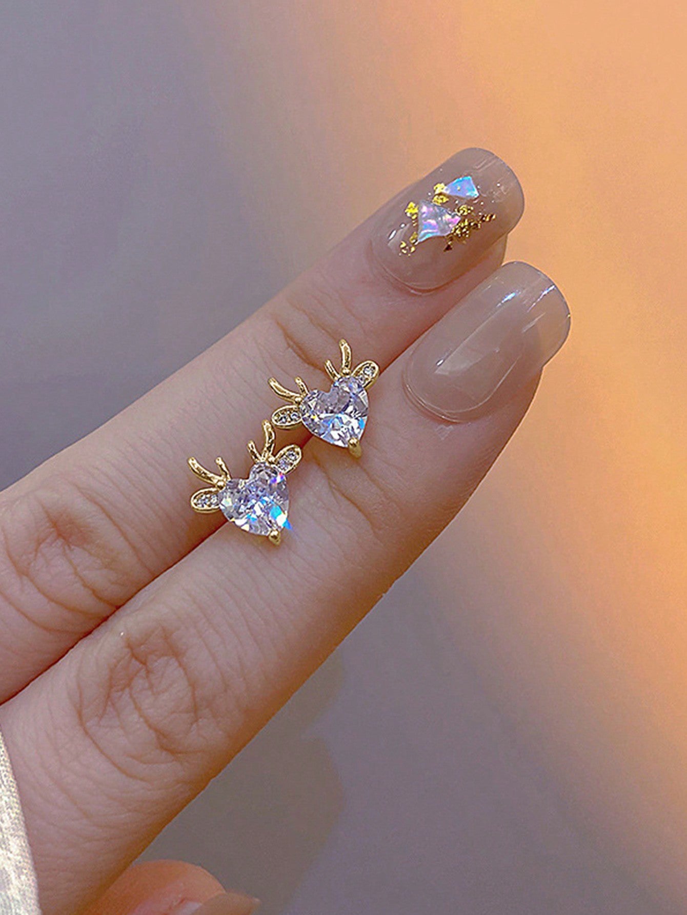 Dainty Deer Stud Earrings