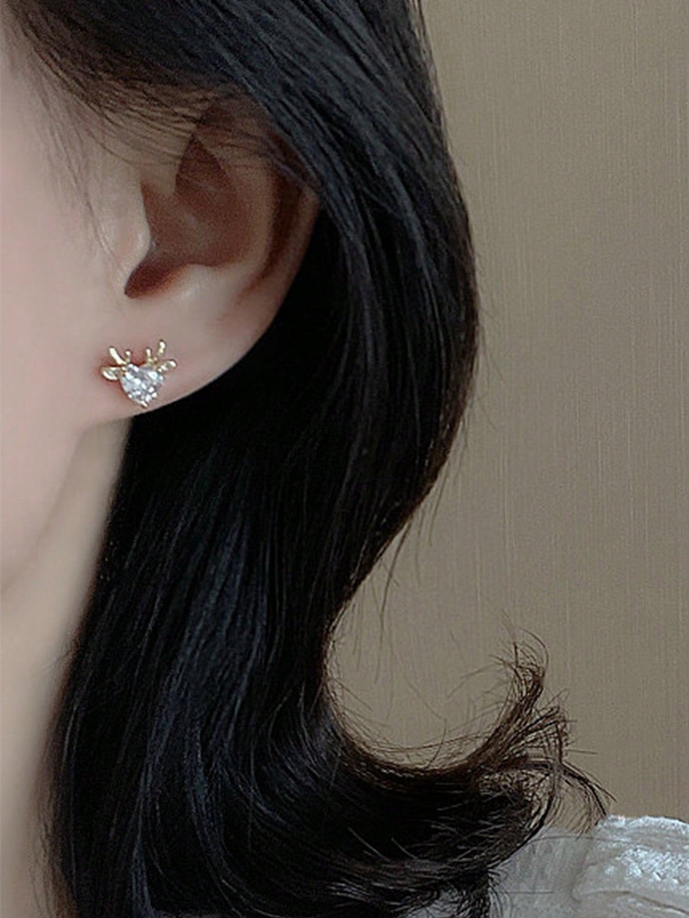Dainty Deer Stud Earrings